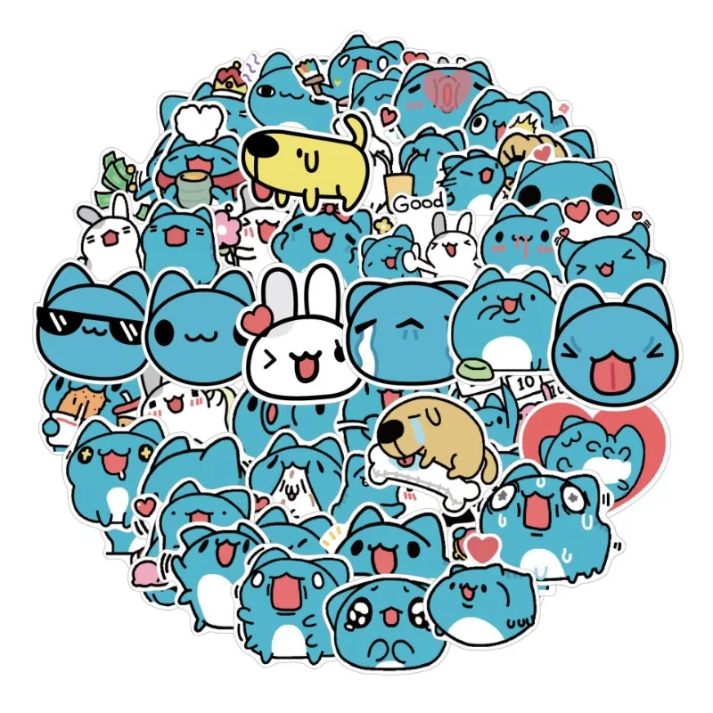 50 шт. BugCat-Capoo мультяшная наклейка чемодан чашка воды канцелярские принадлежности