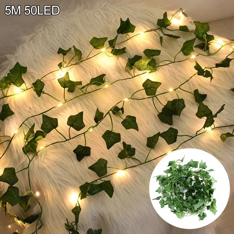 

Искусственные светодиодные гирлянды из листьев Green Leaf 2/5/10 м