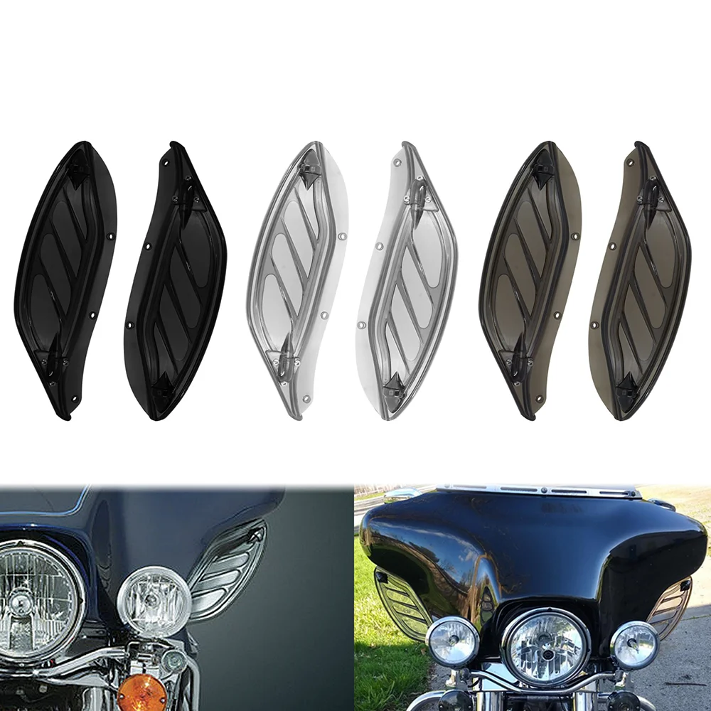 

Motorcycle ABS Adjustable Side Wing Windshield Fairing Air Deflector For Harley Touring Electra Glide Street Glide FLHX 96-2013