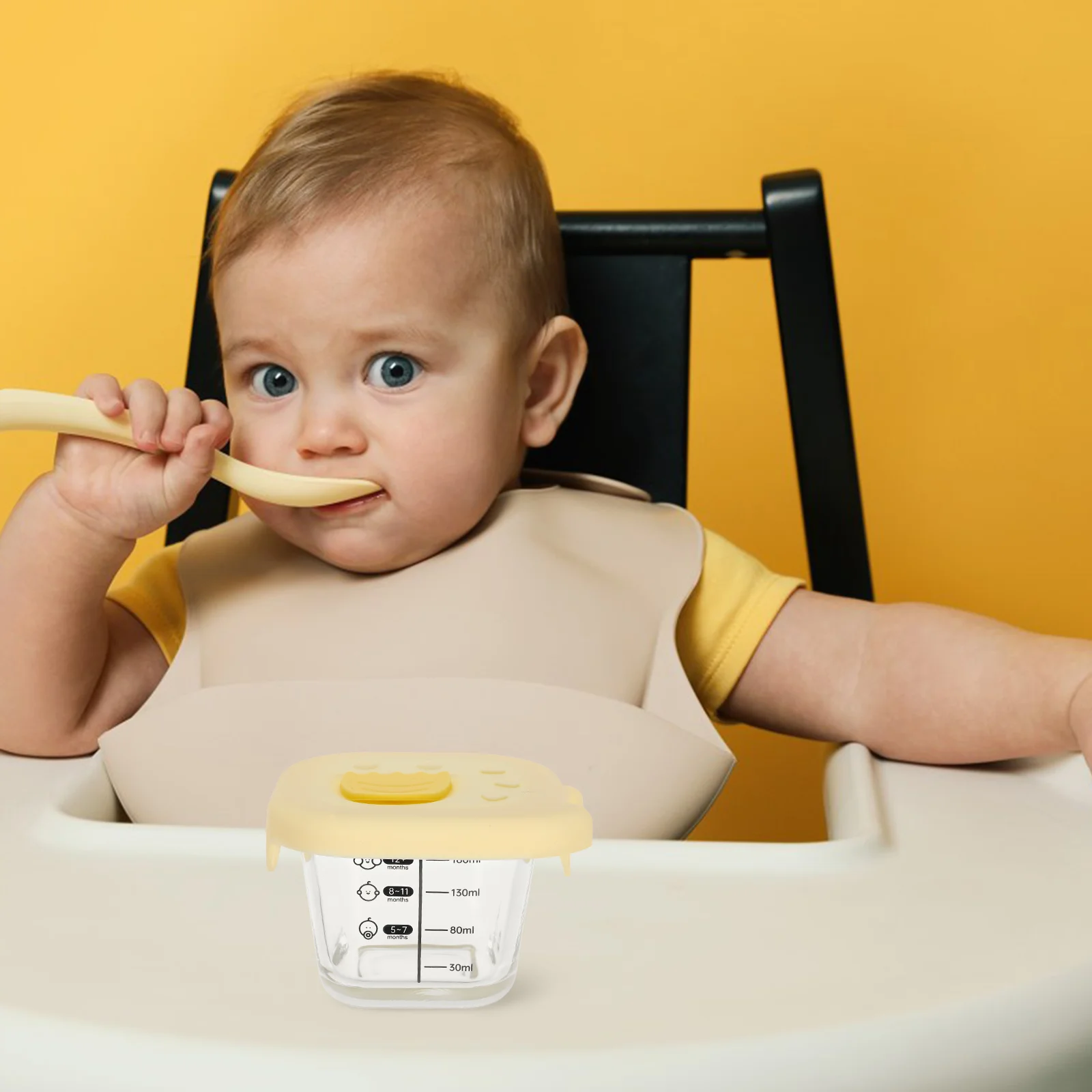 Стеклянная миска для еды Детские контейнеры с крышками Банки Дополнительное