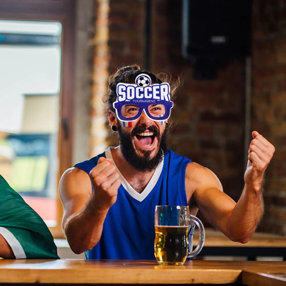 

Plastic Creative Football Glasses Fans Supplies Atmosphere Decoration Glasses Portable Lightweight Party Supplies for Bar Club