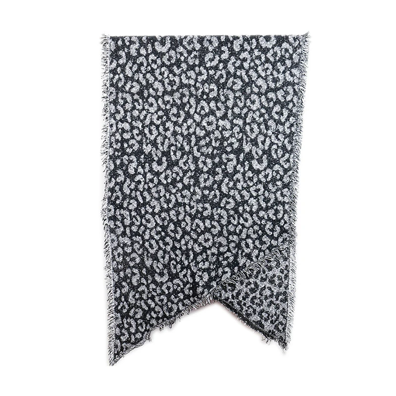 Леопардовый шарф Женский тканый палантин шали-петли пряжа роскошные длинные