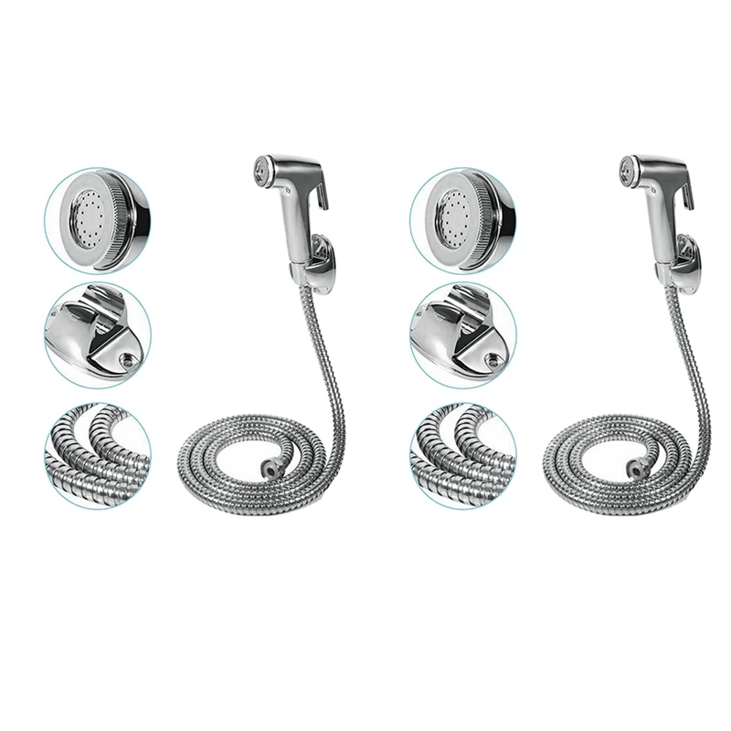 

2X Toilet Bathroom Hand Held Handheld Sprayer Shower Bidet Spray Hose Holder