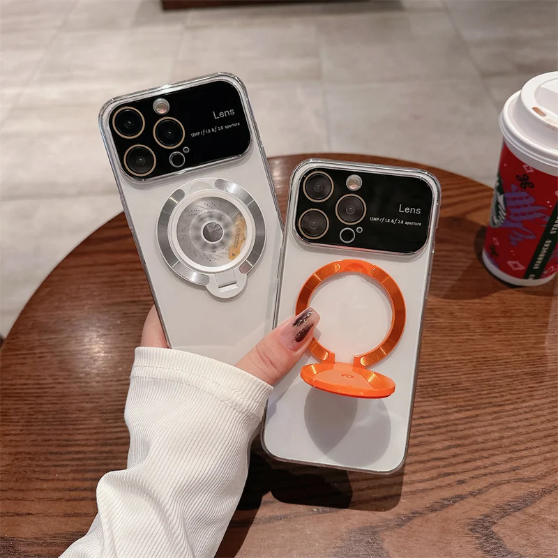 Electroplating case with spinner holder for iPhone11 12 12pro 12promax 13 13pro 13promax 14 14pro 14promax 15 15pro 15promax