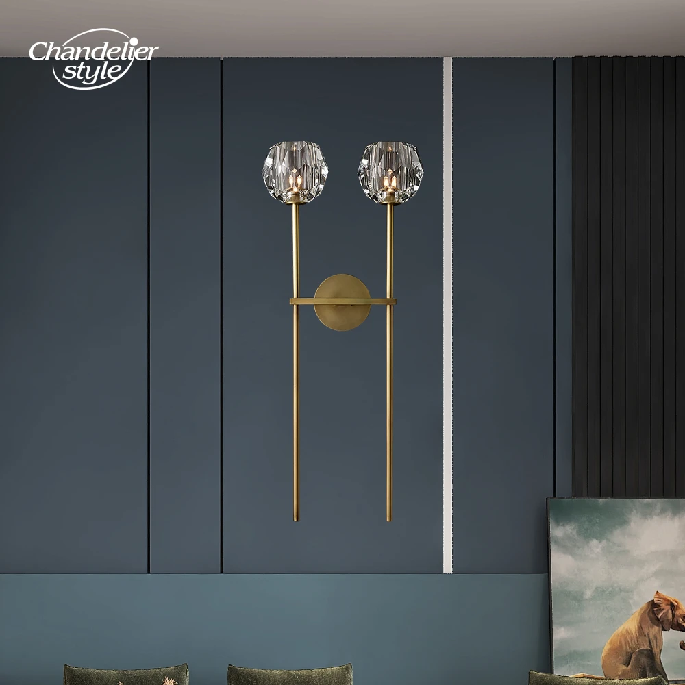 

Современные винтажные светодиодные светильники arcache, латунные, хромированные, черные, никелевые настенные лампы с прозрачными кристаллами,...