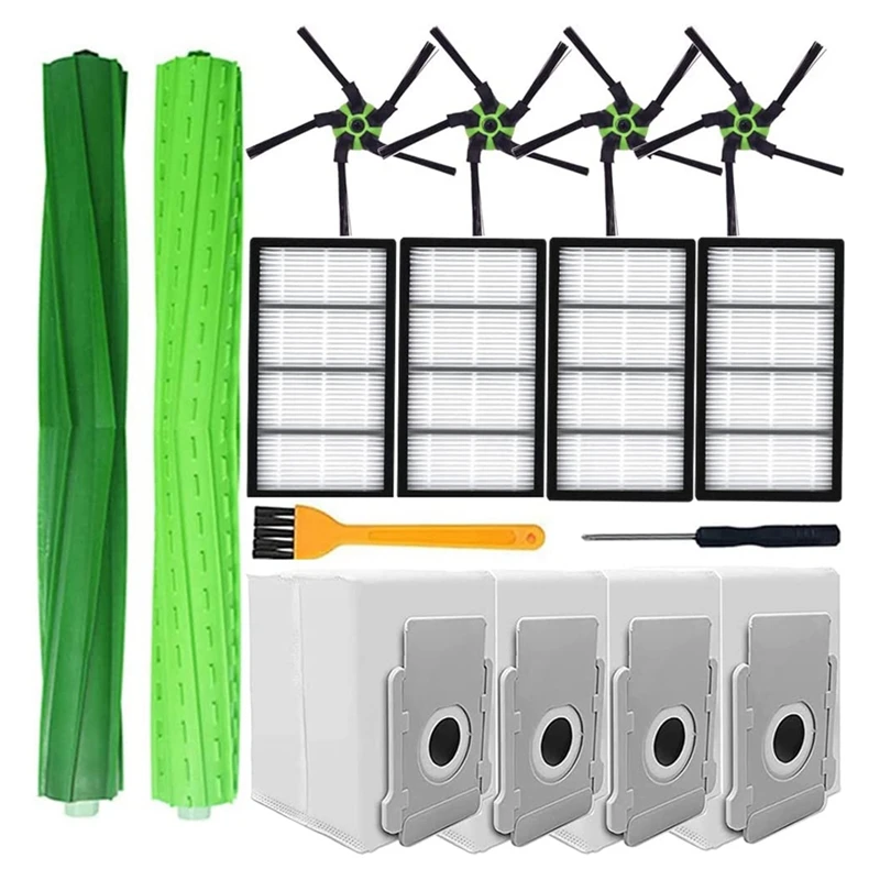 

Replacement Kit For Irobot Roomba S9(9150),S9+(9550),S Series Vacuum Cleaner Multi-Surface Rubber Brushes Filter Bags