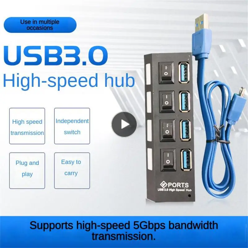 

5gbps Multi Usb Splitte 7 Port/4 Port High Speed Power Adapter Extensor No Jamming Usb3.0 Hub Computer Accessories Hub Splitter