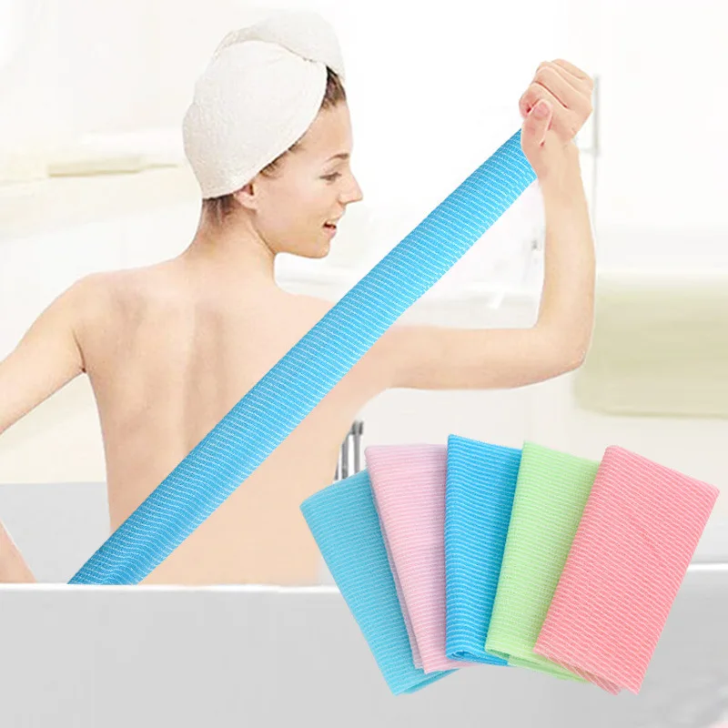 

Exfoliating Nylon Bath Belt Shower Body Cleaning Washing Scrubbing Towel Scrubbers Nylon Sponge Bath Accessories Rich Bubbles