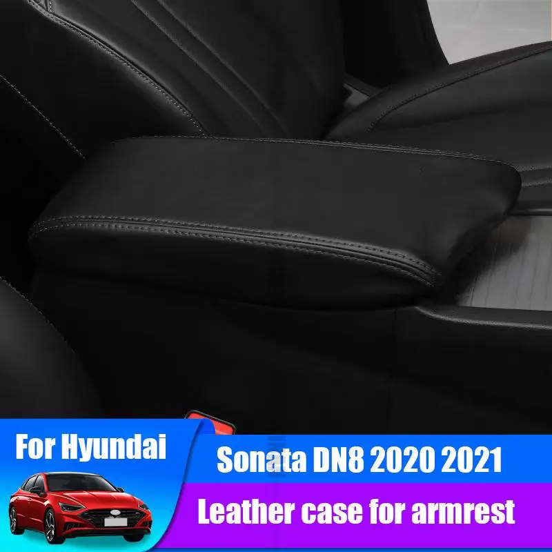 

Центральный подлокотник для Hyundai Sonata DN8 2020 2021, кожаный чехол, защитные декоративные автомобильные принадлежности