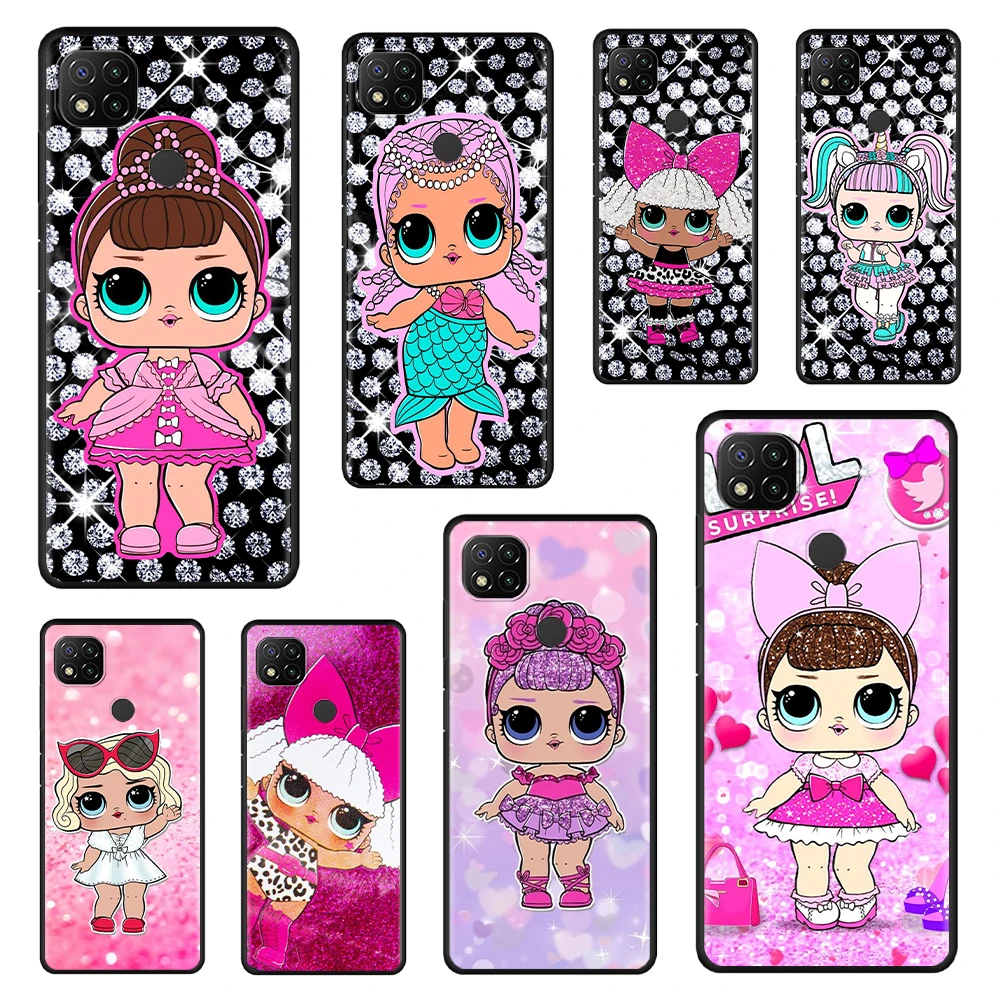 

LOL Surprise Bling Case Cover for Xiaomi Redmi Note 10 11 11S 11E 11T 11S 9C 10C 10A 8 9 8A Pro Pro+ Cell Capa Matte Fashion