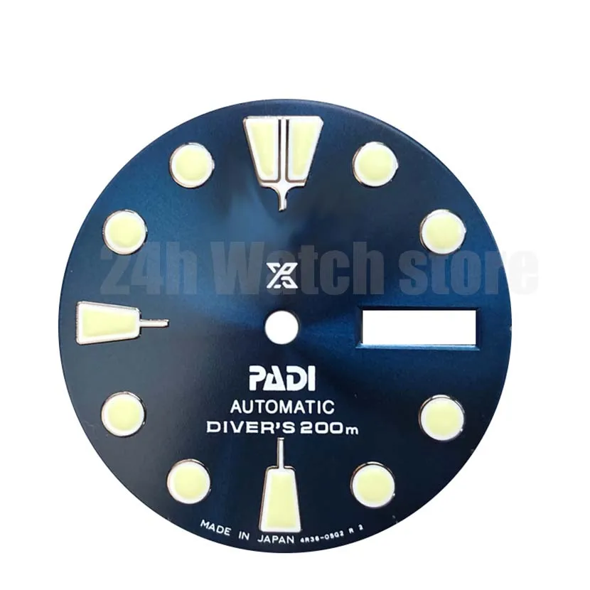 Enlarge 2022 PADI watch for sei.. prospex NH36 movement Skx007/009 Turtle Abalone 28.5mm blue color