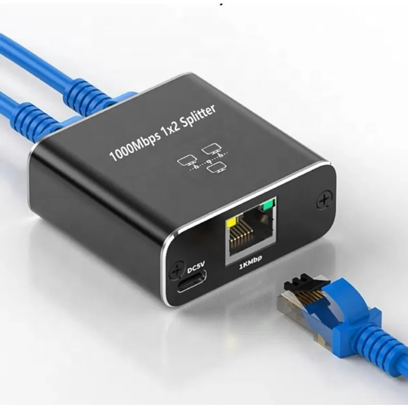 

Разветвитель RJ45 сетевой, 1000 Мбит/с, 1-2 Гбит/с