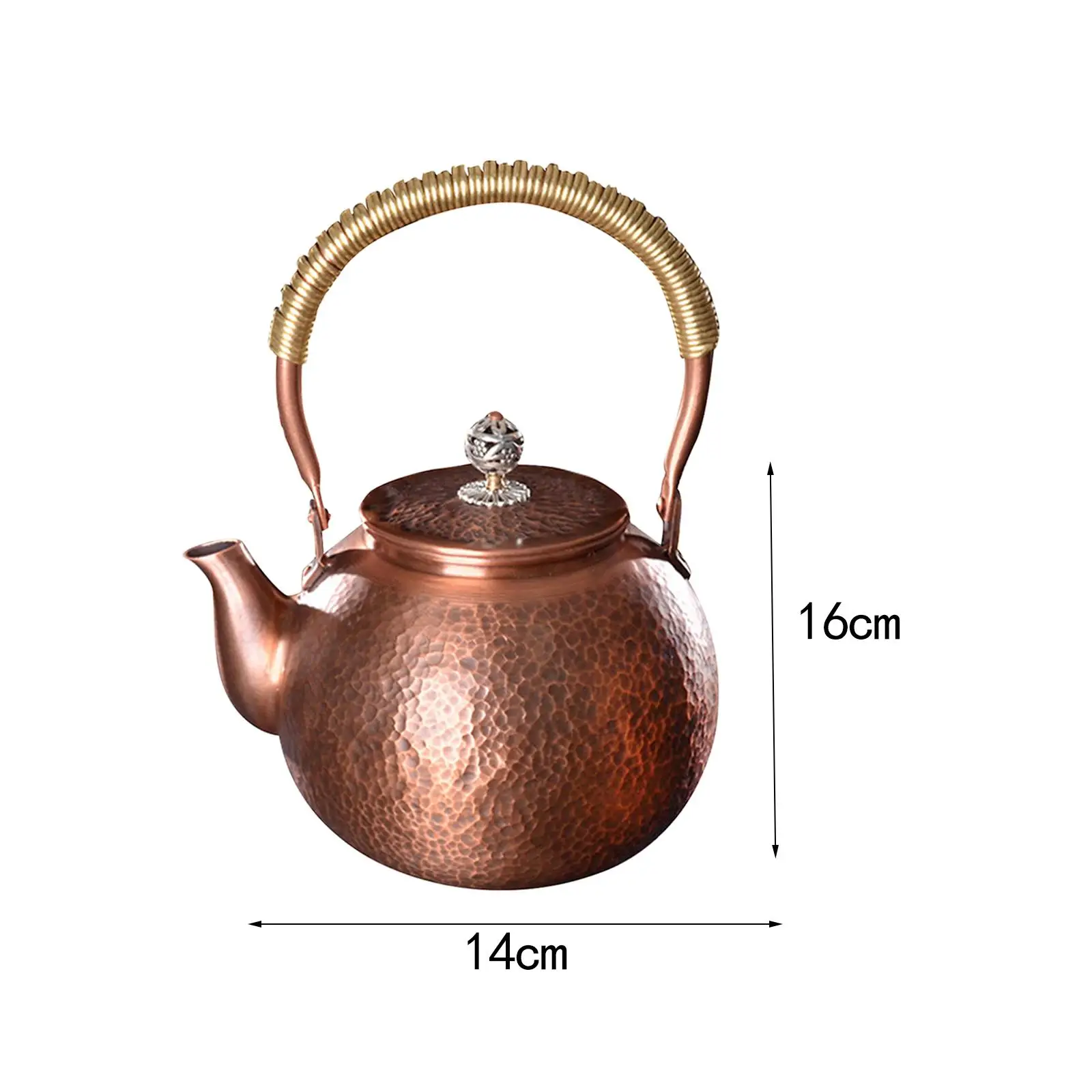 Кованый Медный Чайник Плита 1 0 Л Металлический Водонагреватель Для Кемпинга