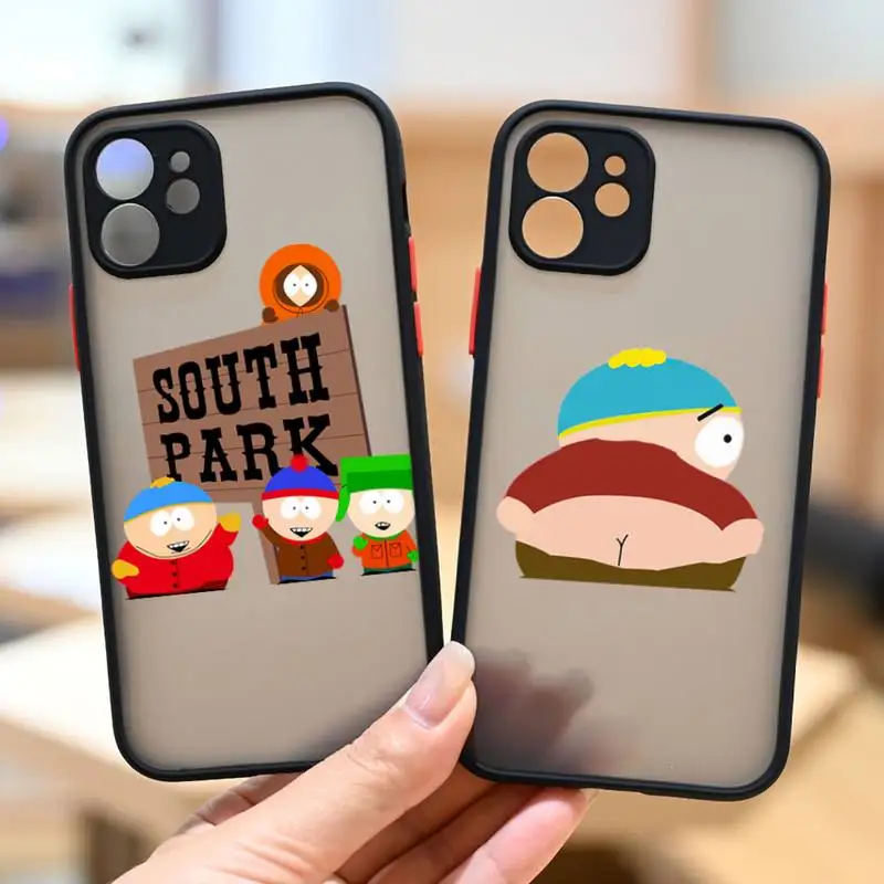 Cartoon-South-park  Phone Case For iPhone13 12 Mini 11 Pro XS Max X XR 7 8 Plus Translucent Matte Cover