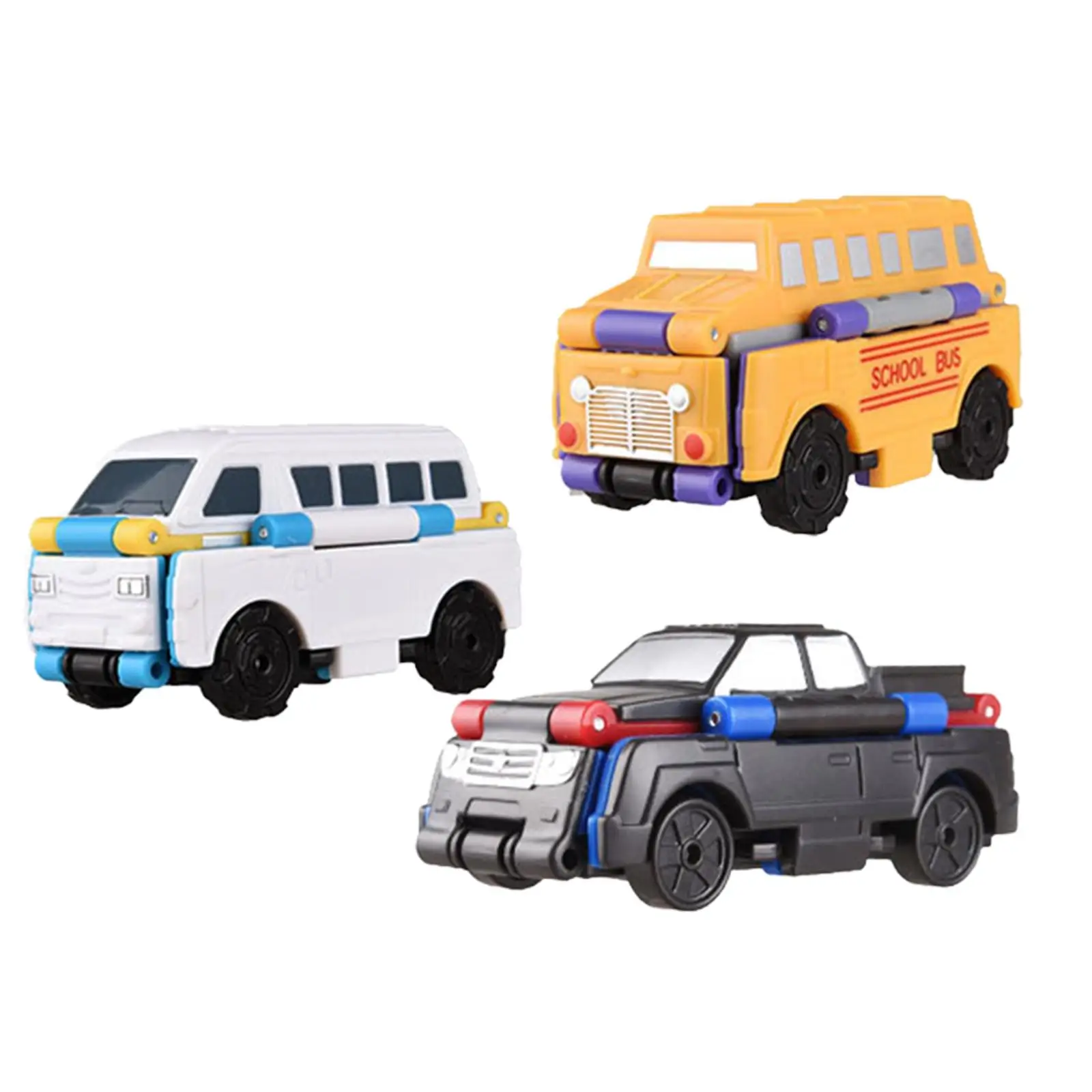 3 Упаковки Трансформируемых Сенсорных Машинок С Деформационным Дизайном