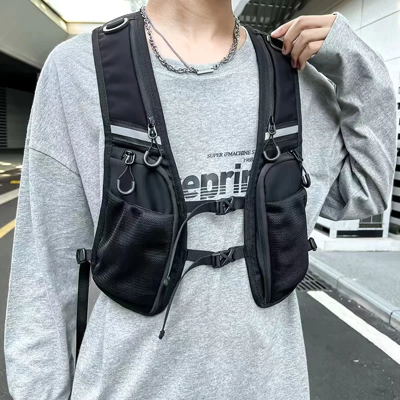 

Cycling Package Prechest Rig Hot Mini Functional Chest Tactical Space Jogger Vest Reflective Use Ins Gym Bag