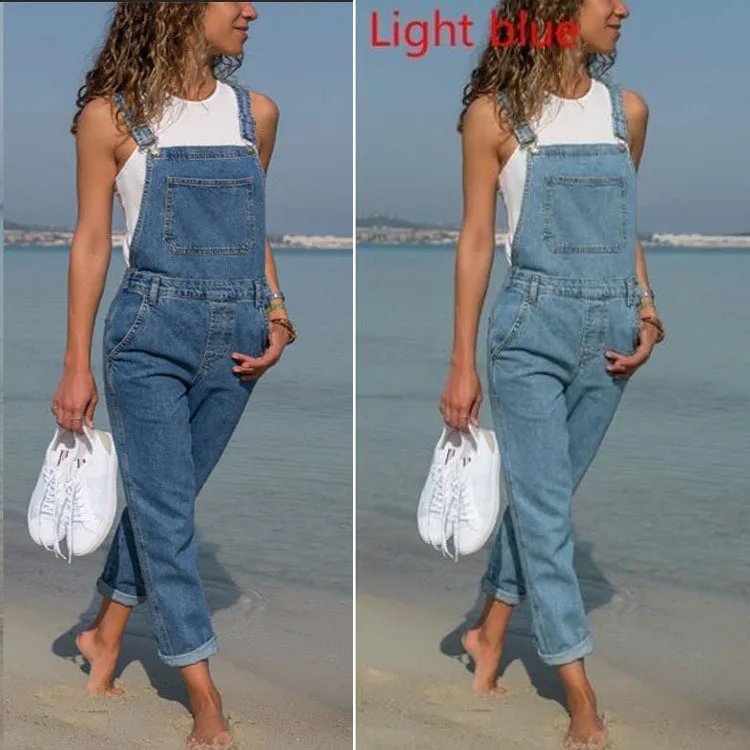 FUAMOS 2023 Fashion Broken Stretch Denim Straps Pants Women's Large Size European American Solid Color Jeans Casual Women Trouse