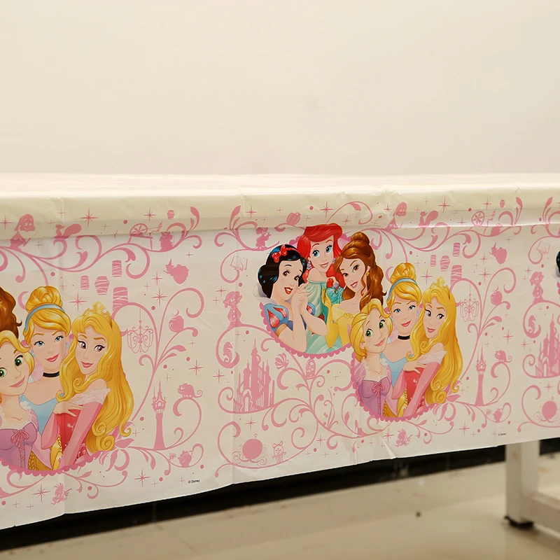 

Одноразовая Красивая скатерть в мультяшном стиле принцессы для детей, товары для вечерние дня рождения, украшение