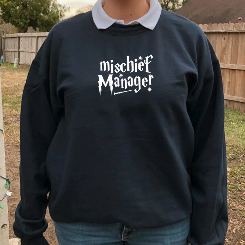

HP Printed casual long-sleeved pullover