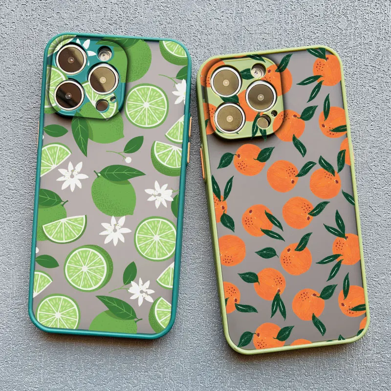 Color Fruits Banana Strawberry Phone Case For iPhone 14 13 11 12 Mini 15 16 Pus Pro Max X XS XR 7 8 Plus SE2 Shockproof Covers