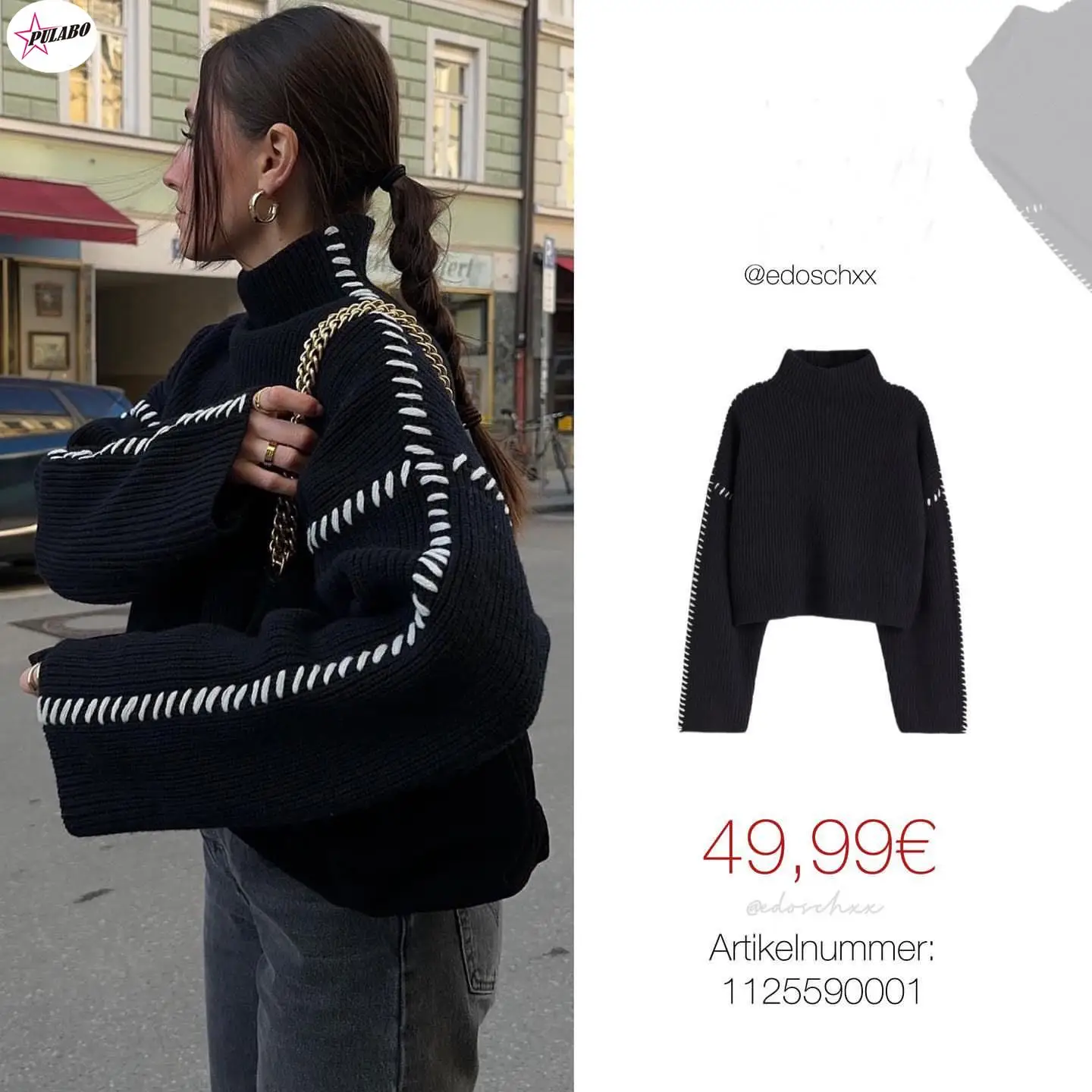 

PULABO 2023 Autumn Winter Oversize turtleneck Sweater Loose Slimming Casual Design Sense Fashion Knit Top Outerwear