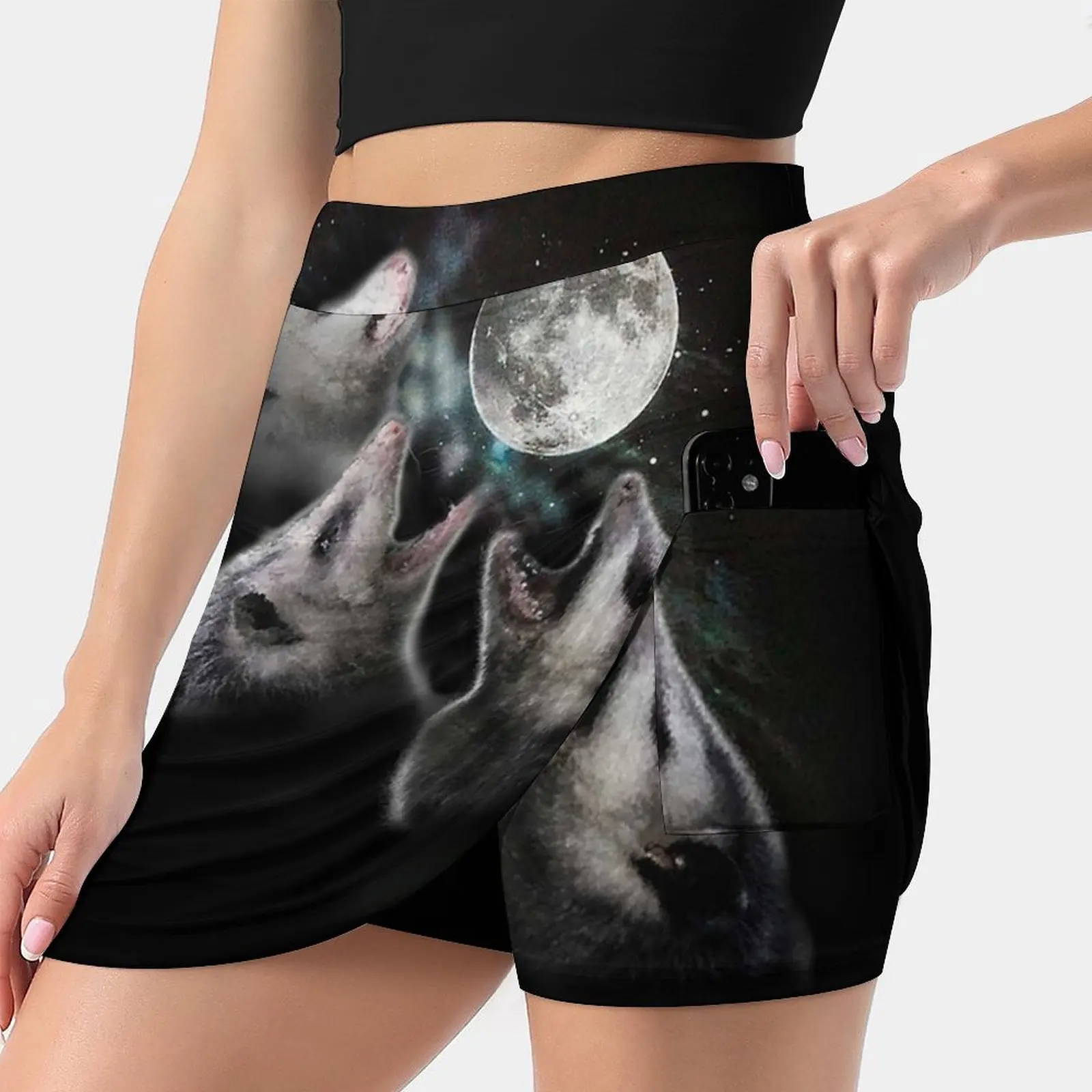 

3 Opossum Moon Women's skirt Sport Skort Skirt With Pocket Fashion Korean Style Skirt 4Xl Skirts Opossums 3 Opossum Moon Moon 3