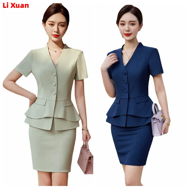 Quality Summer Thin Style Womens Pencil Skirt Blazer Sets Outfits Korean Female Formal Business Office Ladies Work Jacket Suit