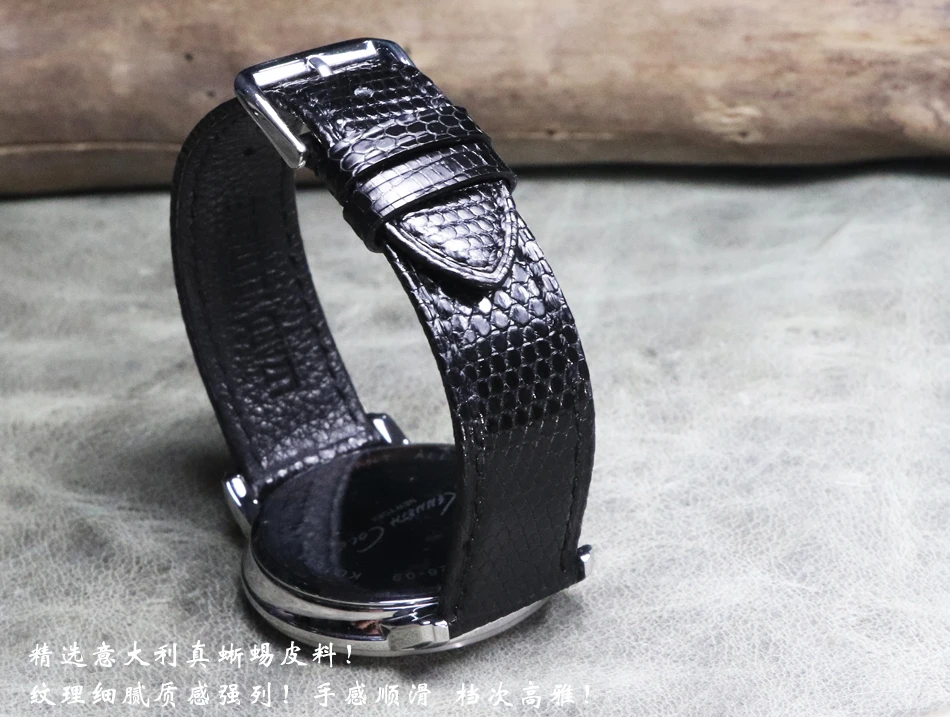 New High quality men Woman Upscale Watch belt 18 19 20 21 22mm Genuine Lizard skin Watch Band Watchband Handmade Bracelet Strap