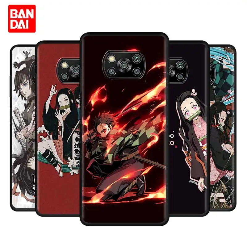 

Tanjirou Nezuko Demon Slayer Case for Xiaomi Mi Poco X3 NFC M3 F3 Note 11 10s 10t 9t K40 Pro Plus Ultra Shell Silicone Cover