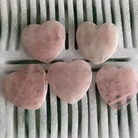 rose quartz heart coaster polished healing crystal natural stones gemstones reiki home decoration