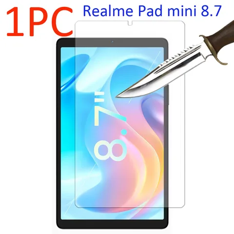 Защита экрана планшета для Realme Pad Mini 8,7 дюйма 2022 Противоударная прозрачная пленка из закаленного стекла с защитой от царапин