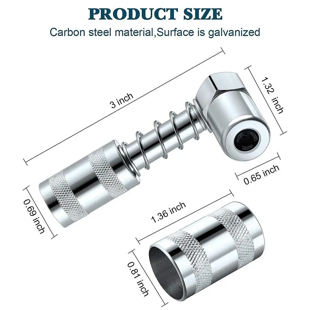

90 Degree Grease Coupler Grease Fitting Tool Coupler Adapter Accessories