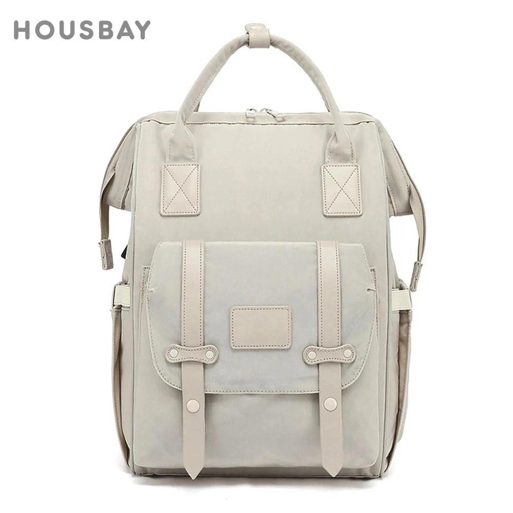 Baby Nappy Bag Mummy Bag Backpack Waterproof Storage Handbag Outdoor Travel Mommy Maternity Bag For Baby Stuff 2 Layer Gray
