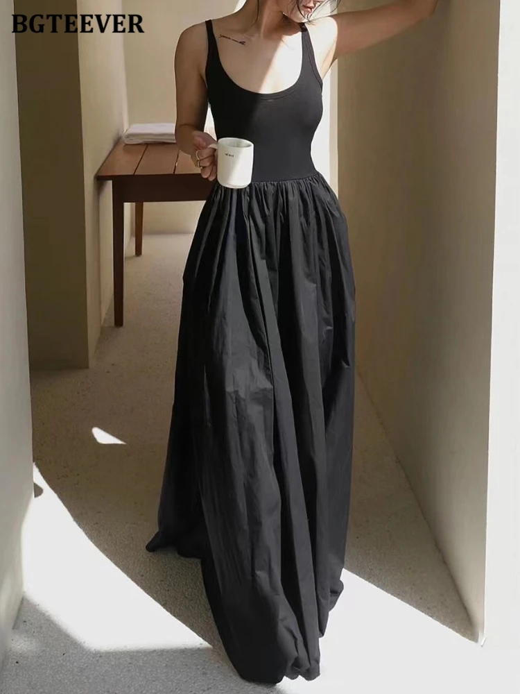 

Платье BGTEEVER женское винтажное средней длины, без рукавов, ТРАПЕЦИЕВИДНОЕ, на бретелях-спагетти, лето 2023