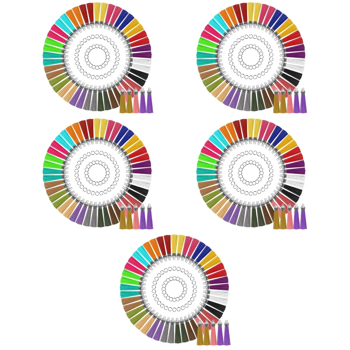 

5 Sets of Tassels for Handbags Colorful Crafts Tassels Tassels Pendants
