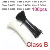 self closing plastic cable tie class b 100 pieces black 5x300 clamping ring 5x200 industrial cable tie set