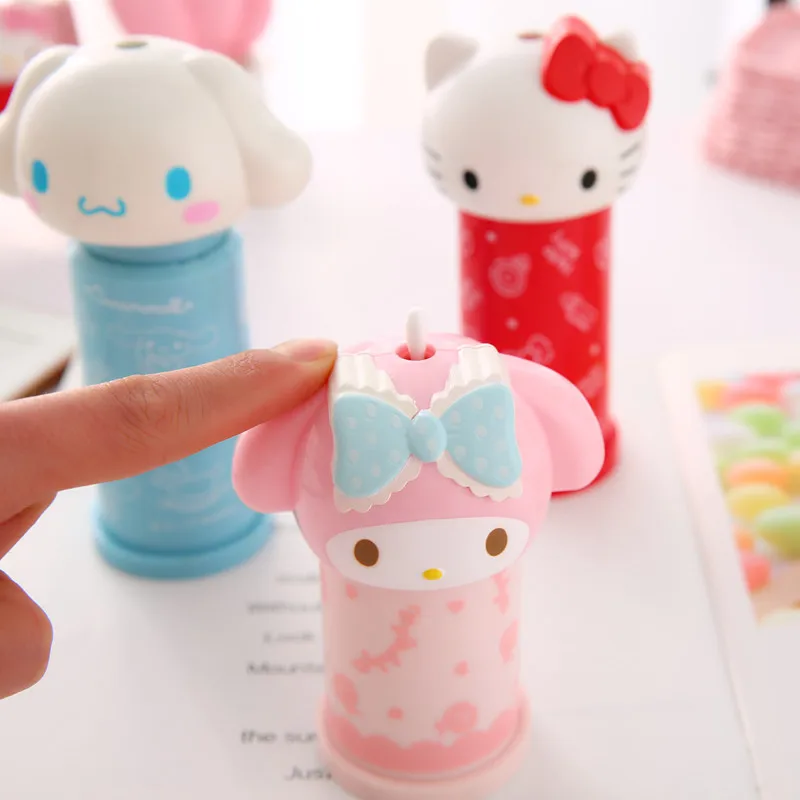 Kawaii Sanriod My Melody Cinnamorol мультяшный автоматический выдвижной ватный тампон коробка