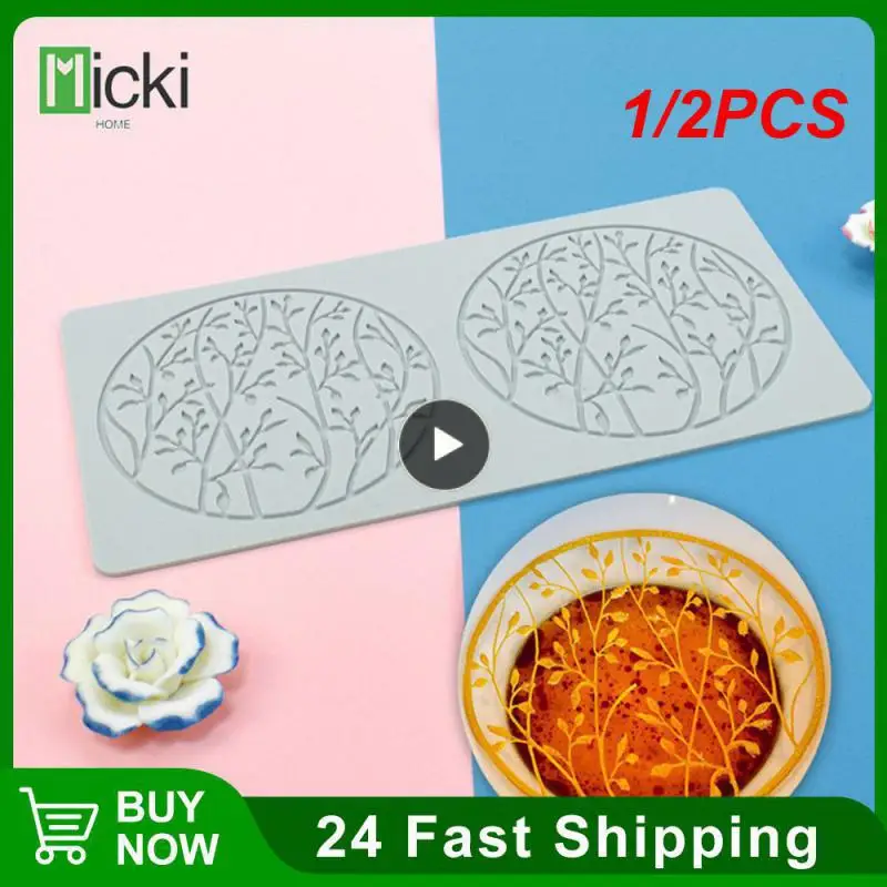 

1/2PCS Flower Wreath Silicone Cake Lace Mold Cake Decorating Tool Border Decoration Lace Mold kitchen Baking Tool Bakeware