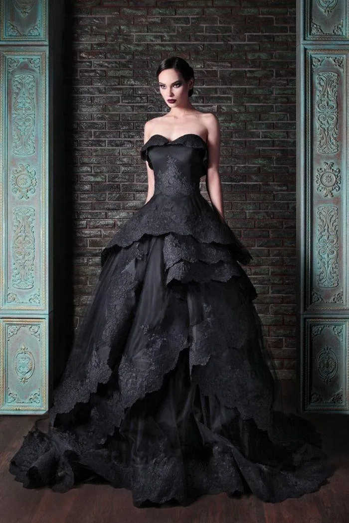 Платья свадебные с черным