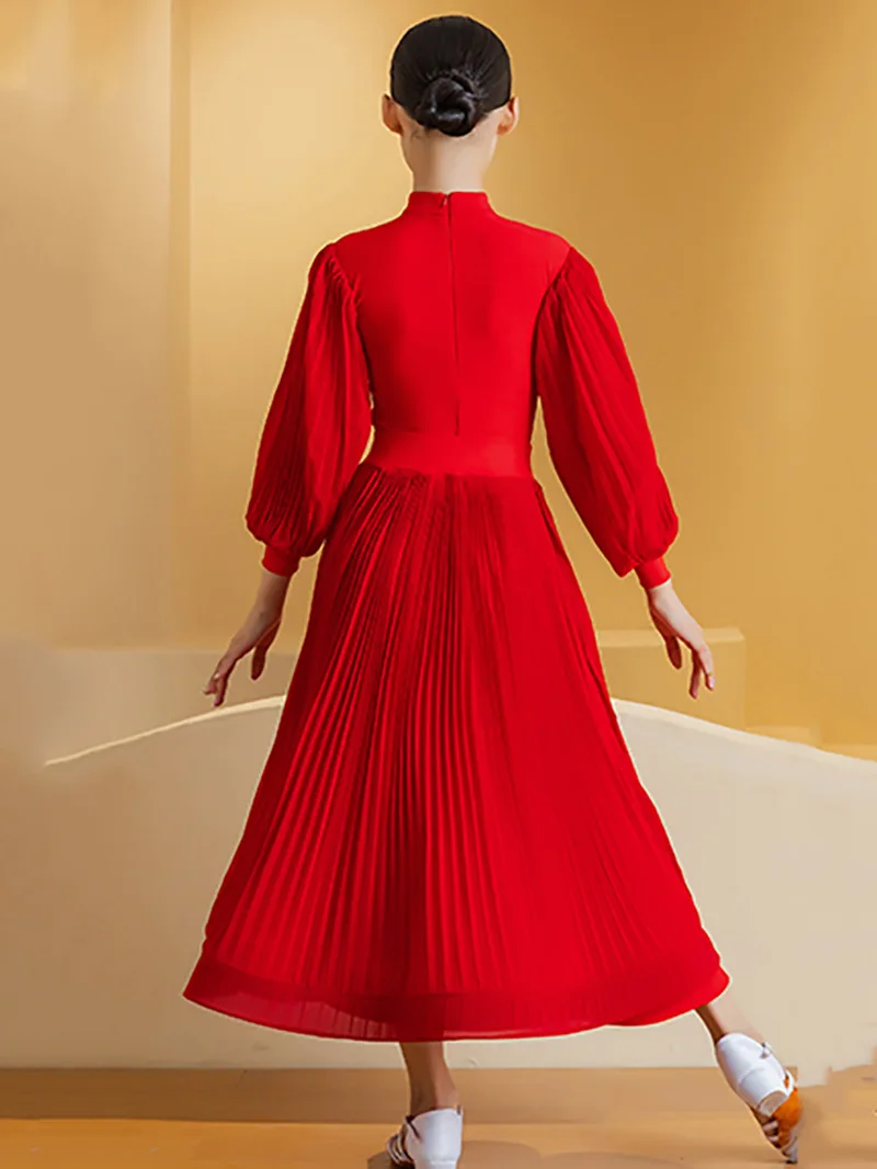 Детская танцевальная одежда для латинских танцев с длинными рукавами девочек