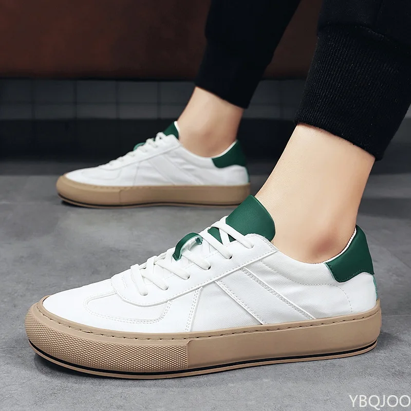 

Comfort Sneakers Male Spring Footwear Casual Vulcanized Sneakers Man Leather White Shoes 2023 New Shoes Man
