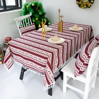 orange uncle home tablecloth christmas decoration gift table cover tablecloth fabric cotton linen