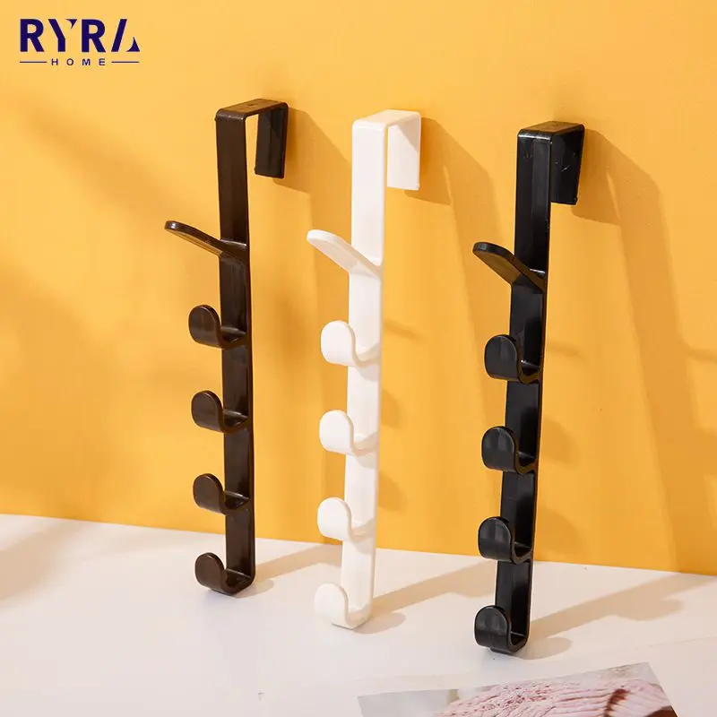 

Over The Door Plastic Rails Hooks Shelf Bedroom Door Hanger Clothes Hanging Rack Home Storage Organization For Bags Hat Towels