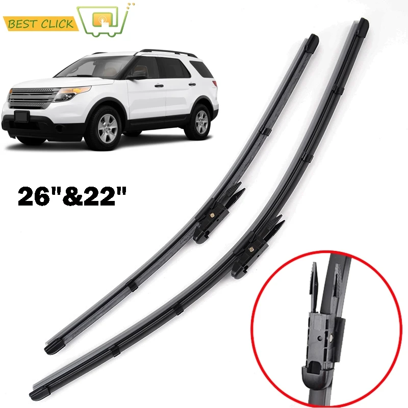 

Щетки стеклоочистителя Misima для Ford Explorer 2011 2012 2013 2014 2015 2016 2017, передний стеклоочиститель (не U-образный тип)