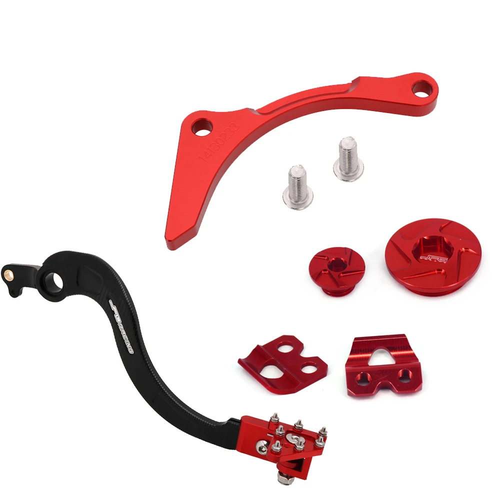 

For HONDA CRF450R 2004-2007 Motorcycle CNC Rear Foot Brake Pedal Lever Timing Screw Brake Line Hose Clamps Holder Case Saver