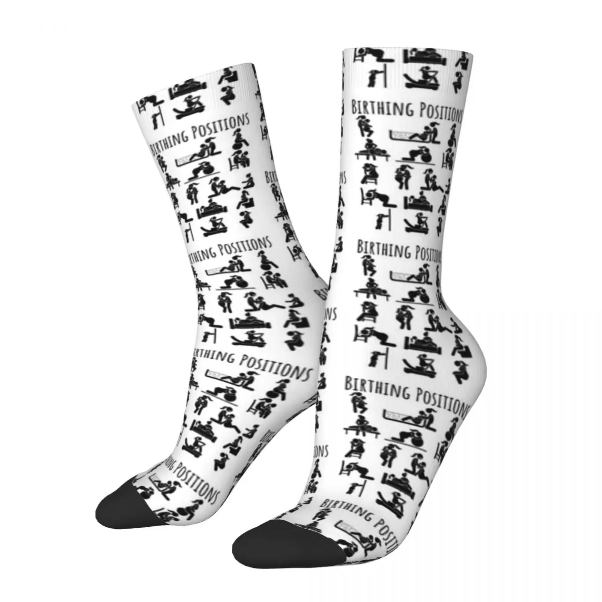 

Birthing Positions Female Partner Socks Harajuku High Quality Stockings All Season Long Socks for Man's Woman's Birthday Present
