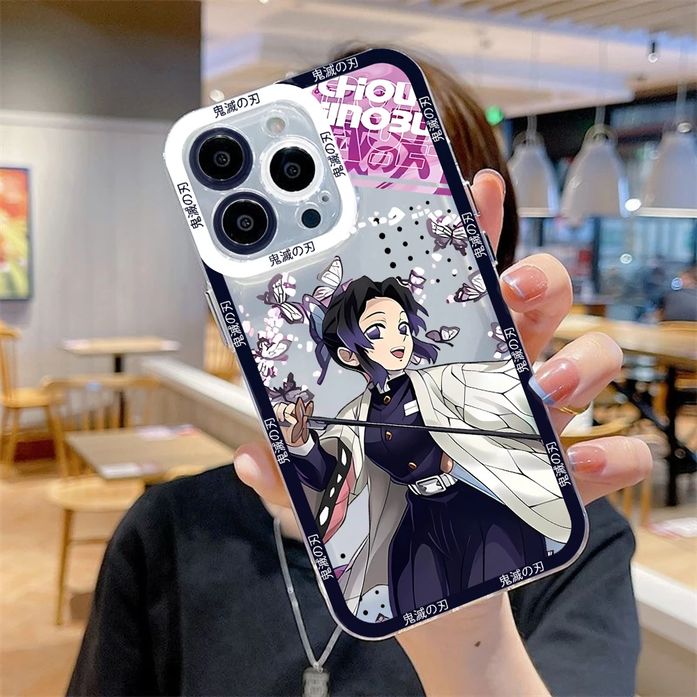 Модный чехол для телефона с аниме рассекающим демонов IPhone 16 15 14 13 12 11 Mini Pro Max X XR XSMax