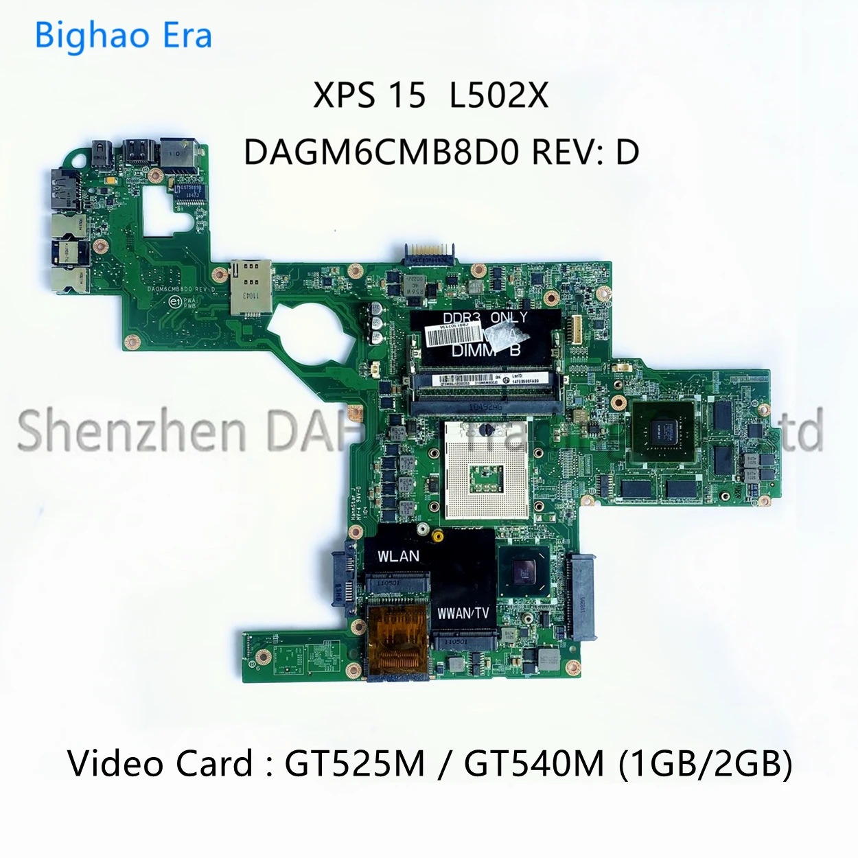 Материнская плата DAGM6CMB8D0 для ноутбука Dell XPS L502X с набором Микросхем HM67 GT525M GT540M 1 ГБ/2GB-GPU CN-0C47NF 0NXH8C 0714WC 714WC