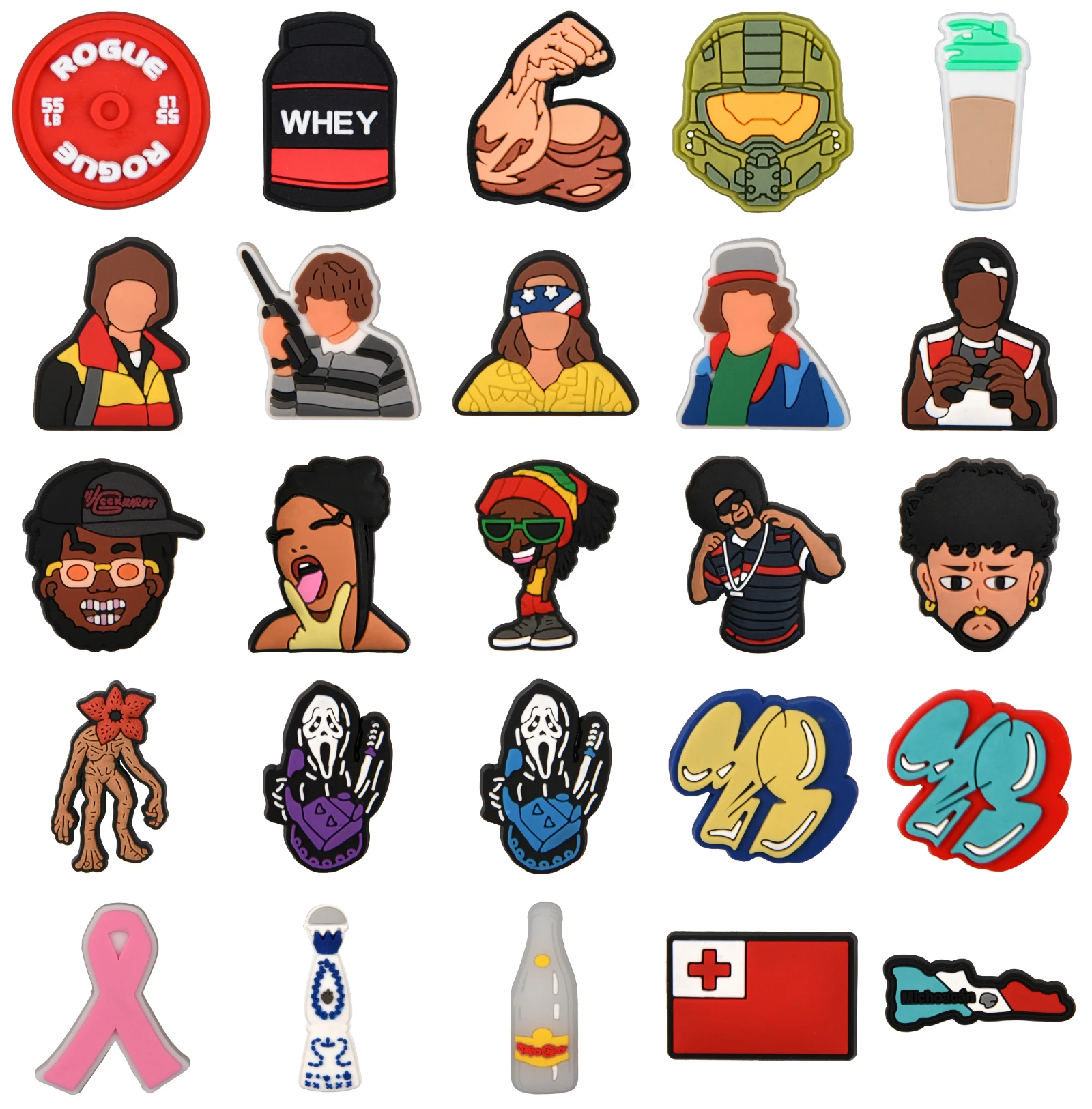 Fitnessl Shoe Charms Croc Accessories Decorations Interesting Characters JIBZ For Women Men Gifts