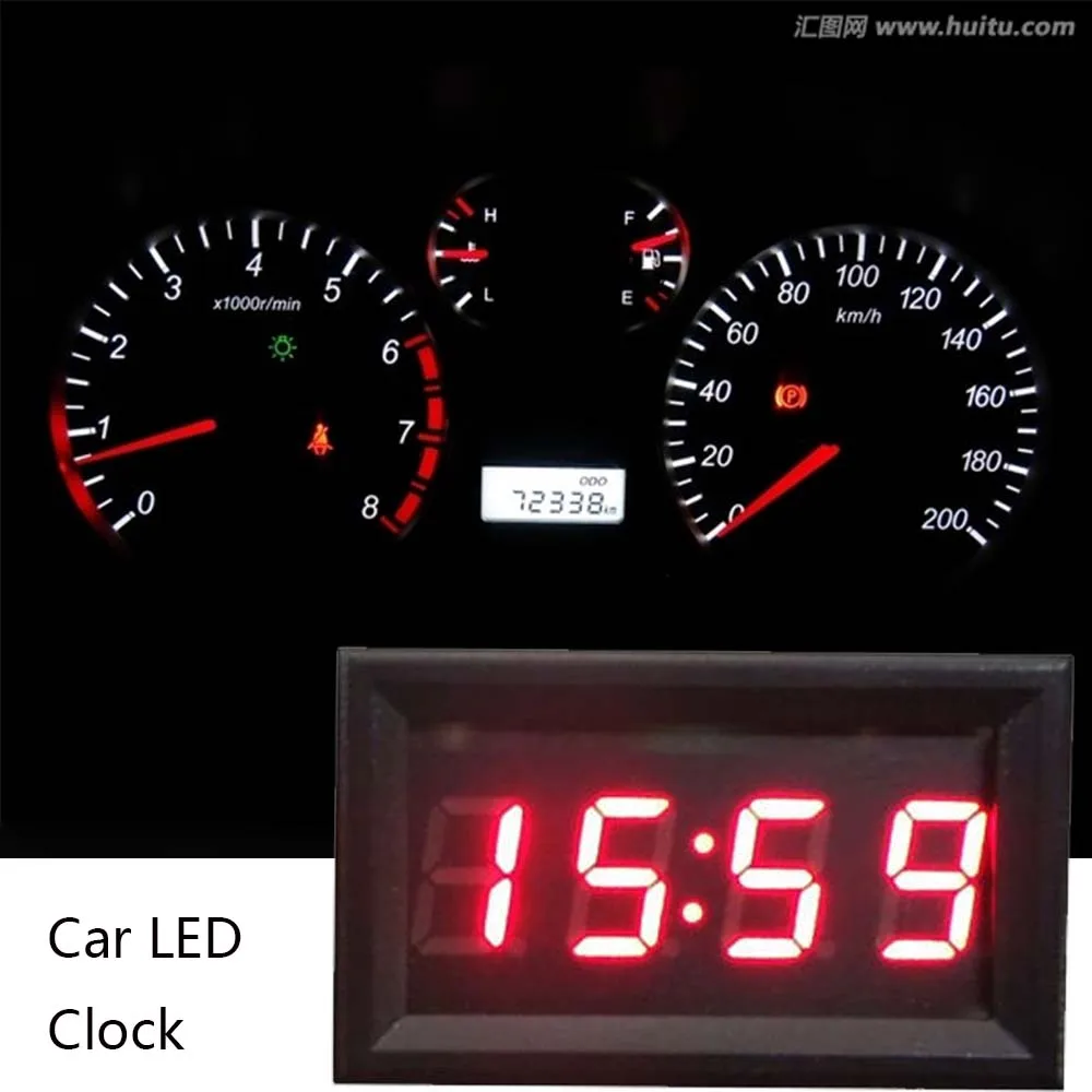 

Universal DIY Time Display Modified LED Display Dashboard Motorcycle Car Clock